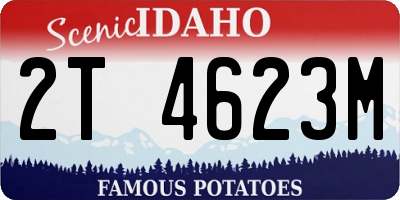ID license plate 2T4623M