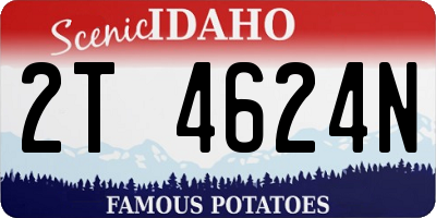 ID license plate 2T4624N