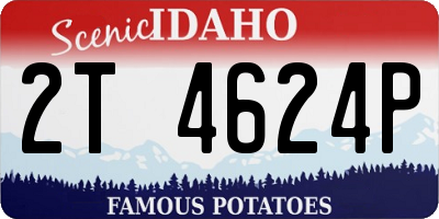 ID license plate 2T4624P
