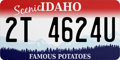 ID license plate 2T4624U