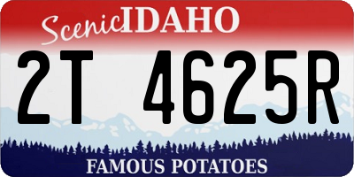 ID license plate 2T4625R