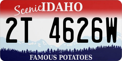 ID license plate 2T4626W