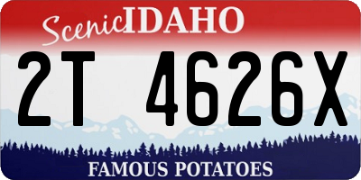 ID license plate 2T4626X