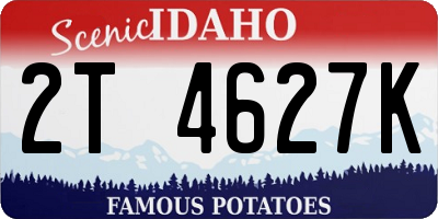 ID license plate 2T4627K