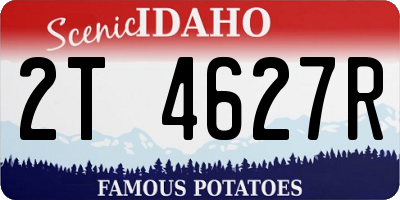 ID license plate 2T4627R