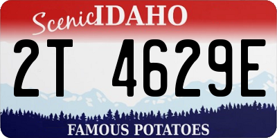ID license plate 2T4629E