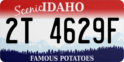 ID license plate 2T4629F