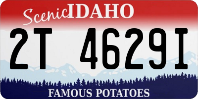 ID license plate 2T4629I