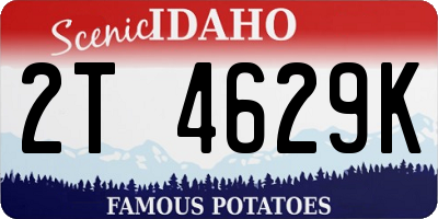 ID license plate 2T4629K