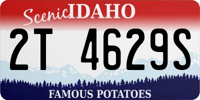 ID license plate 2T4629S