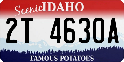 ID license plate 2T4630A