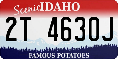 ID license plate 2T4630J