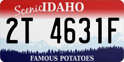 ID license plate 2T4631F