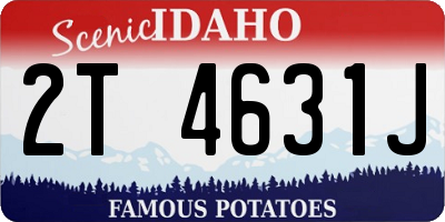 ID license plate 2T4631J