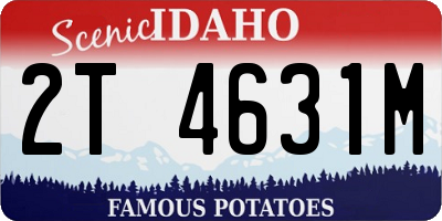 ID license plate 2T4631M