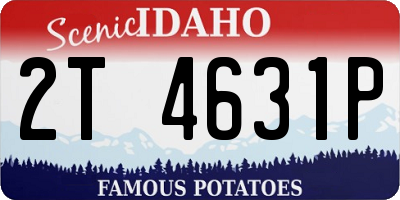 ID license plate 2T4631P