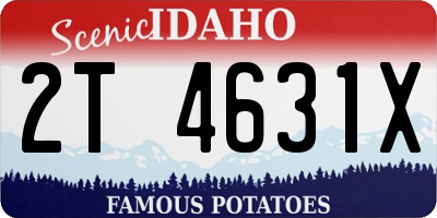 ID license plate 2T4631X
