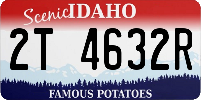 ID license plate 2T4632R