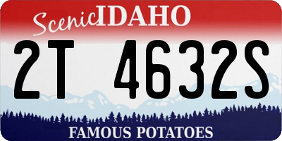 ID license plate 2T4632S