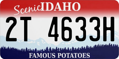 ID license plate 2T4633H