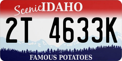 ID license plate 2T4633K