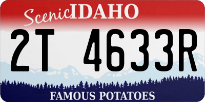 ID license plate 2T4633R