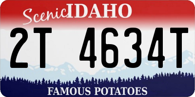 ID license plate 2T4634T