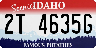 ID license plate 2T4635G