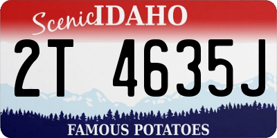 ID license plate 2T4635J
