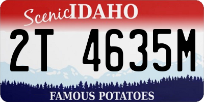 ID license plate 2T4635M