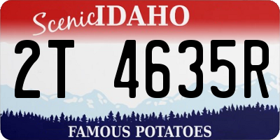 ID license plate 2T4635R