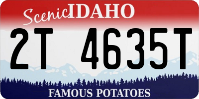ID license plate 2T4635T