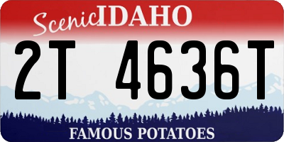 ID license plate 2T4636T