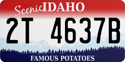 ID license plate 2T4637B