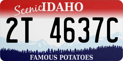 ID license plate 2T4637C