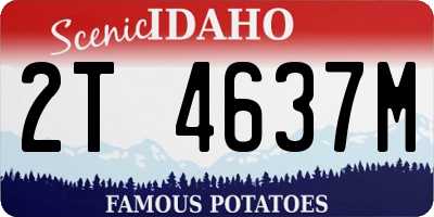 ID license plate 2T4637M