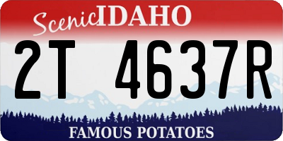 ID license plate 2T4637R