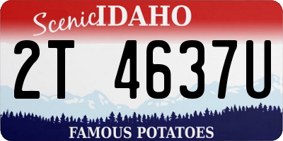 ID license plate 2T4637U