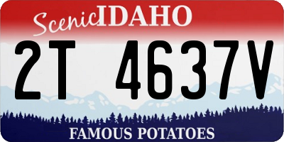ID license plate 2T4637V