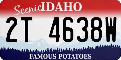 ID license plate 2T4638W