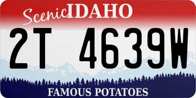 ID license plate 2T4639W