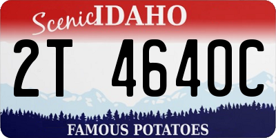 ID license plate 2T4640C