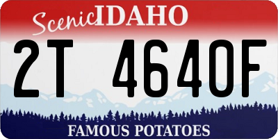 ID license plate 2T4640F