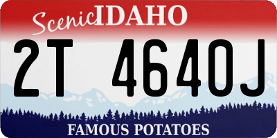 ID license plate 2T4640J