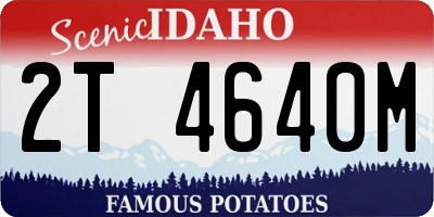 ID license plate 2T4640M