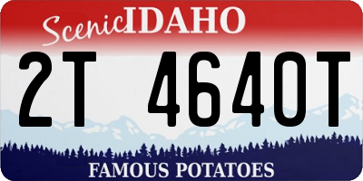 ID license plate 2T4640T