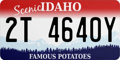 ID license plate 2T4640Y