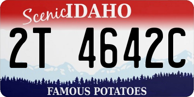 ID license plate 2T4642C