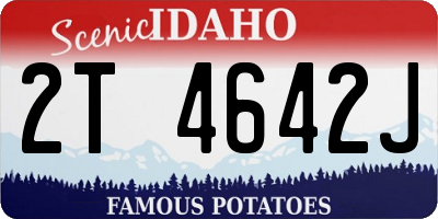 ID license plate 2T4642J