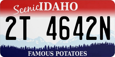 ID license plate 2T4642N